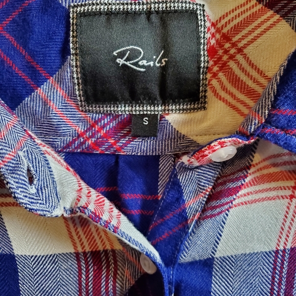 Rails crop plaid shirt S - Picture 2 of 2